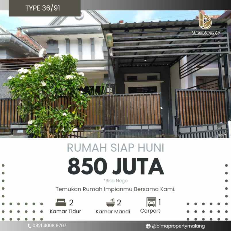 rumah siap huni di blimbing malang