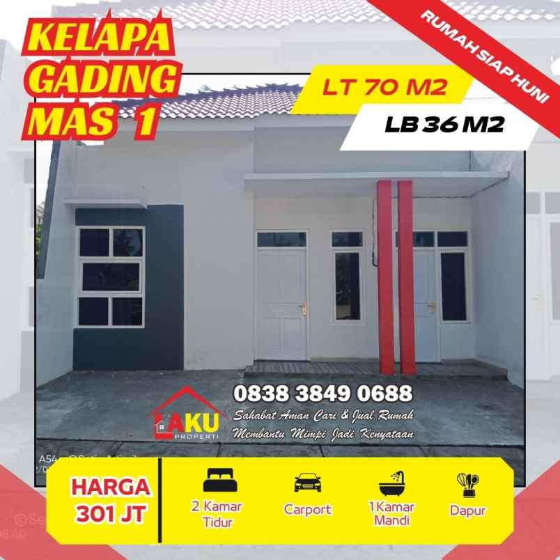 rumah siap huni griya kelapa gading mas 1 kav 4