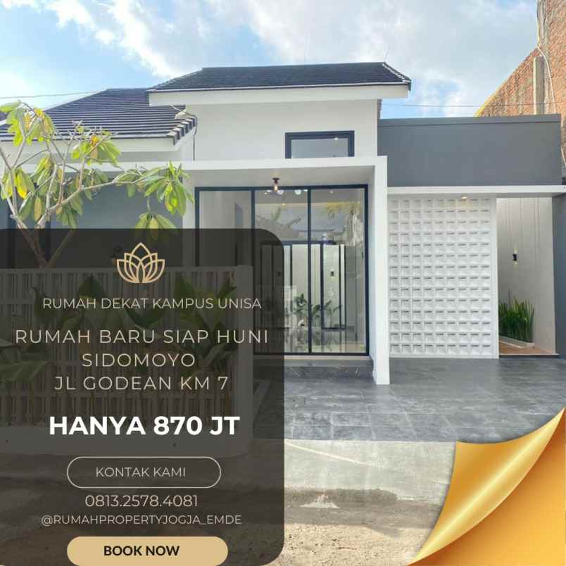 rumah siap huni modern kontemporer dekat kampus unisa