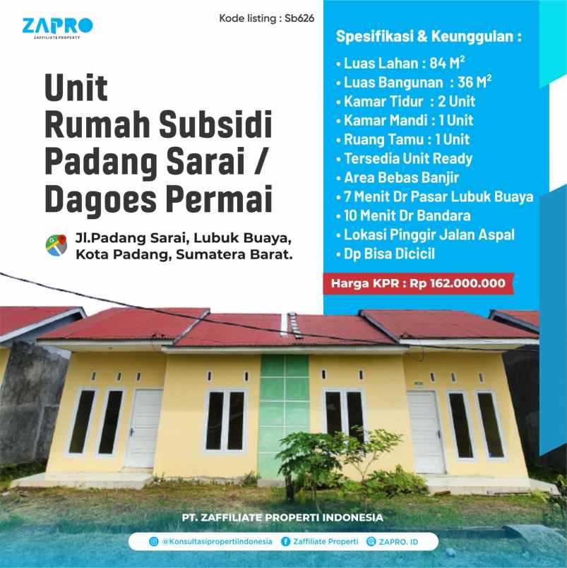 rumah subsidi murah di padang