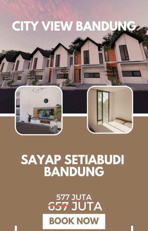 rumah villa lembang dekat upi setiabudi bandung