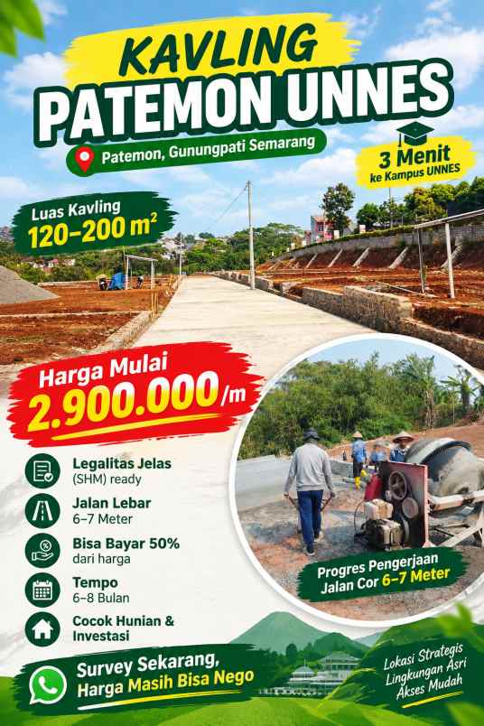 tanah 3 menitan kampus unnes semarang