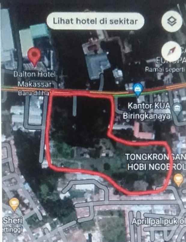 tanah 6 ha depan hotel dalton makassar