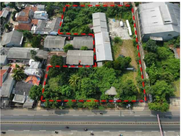 tanah datar pinggir jalan raya provinsi parung bogor