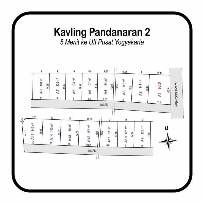 tanah jogja dijual murah dekat uii kaliurang