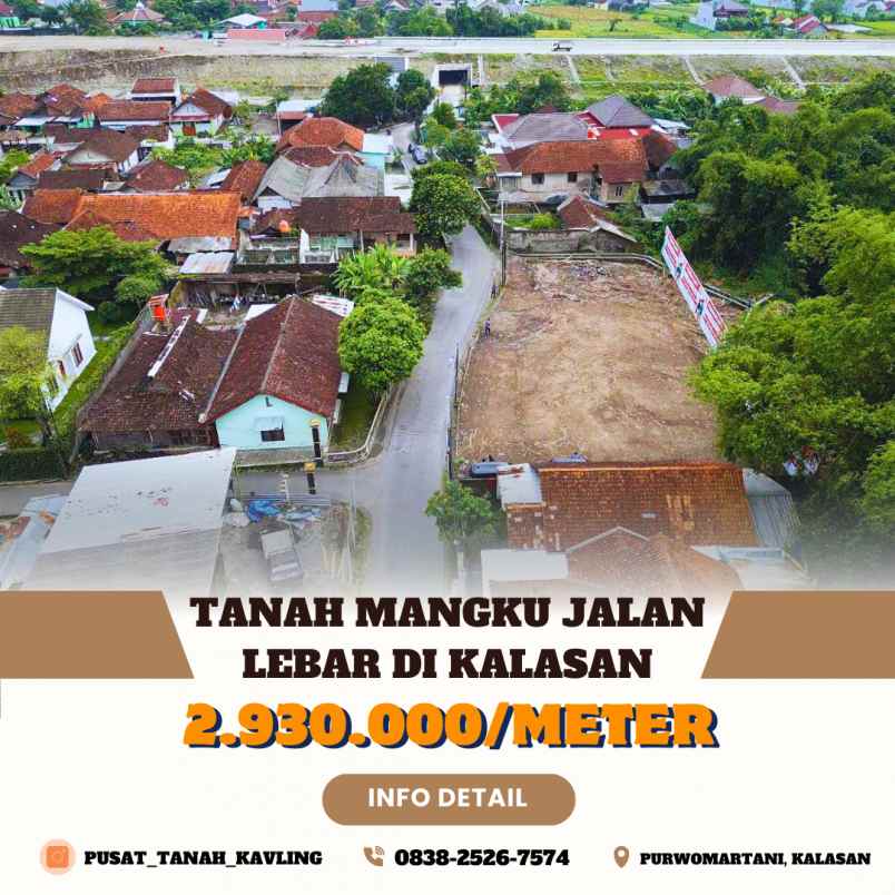 tanah kavling strategis dekat jl jogja solo