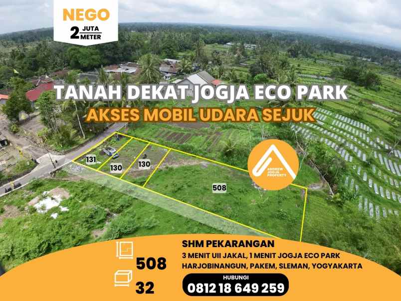 tanah pekarangan pakem dekat jogja ecopark