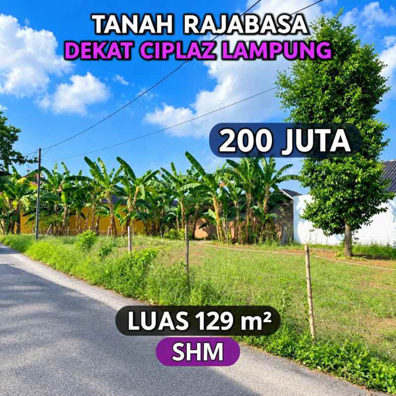 tanah rajabasa nunyai bandar lampung murah