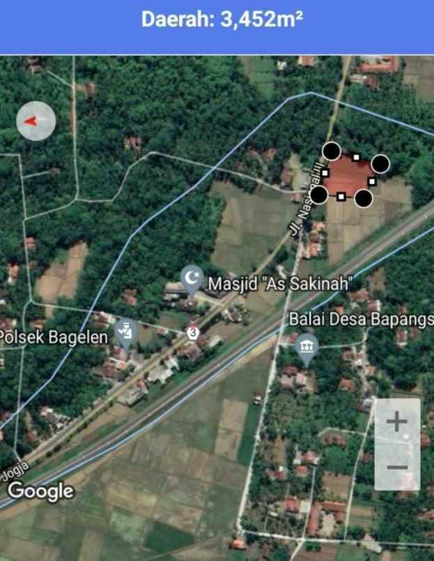 tanah strategis jalan bagelenpurworejo jogja