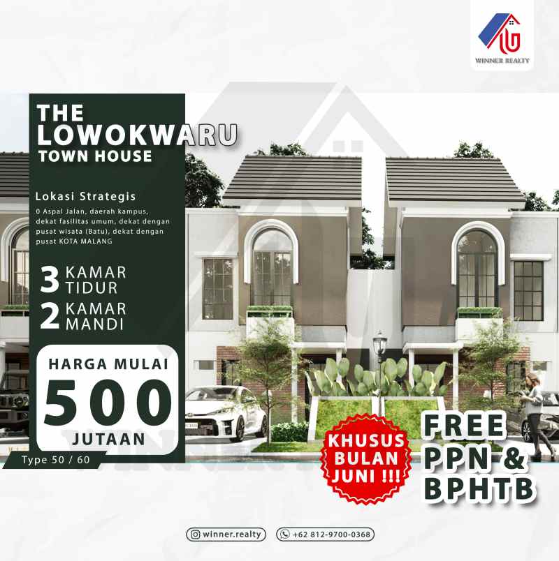 the lowokwaru townhouse rukos premium murah di malang