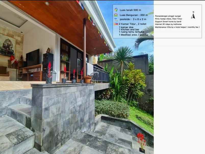 villa mewah fully furnished 15 menit ke tanah lot