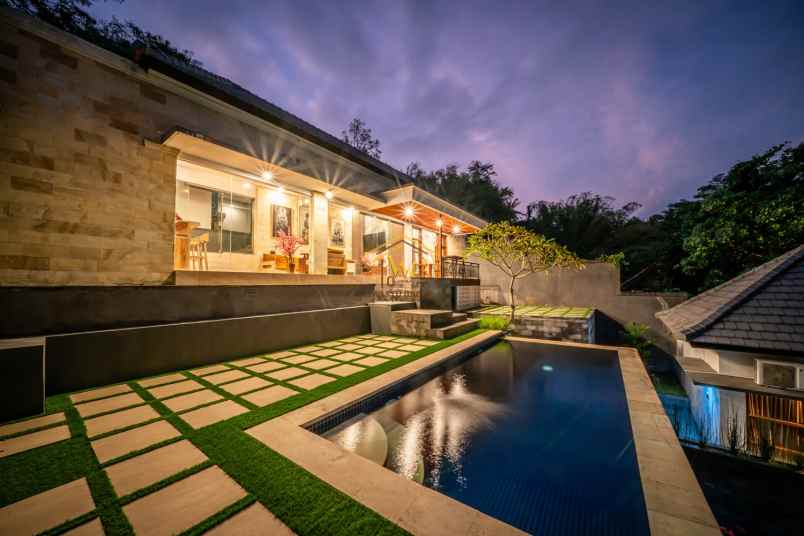 villa murah tanah luas di tabanan bali view sungai