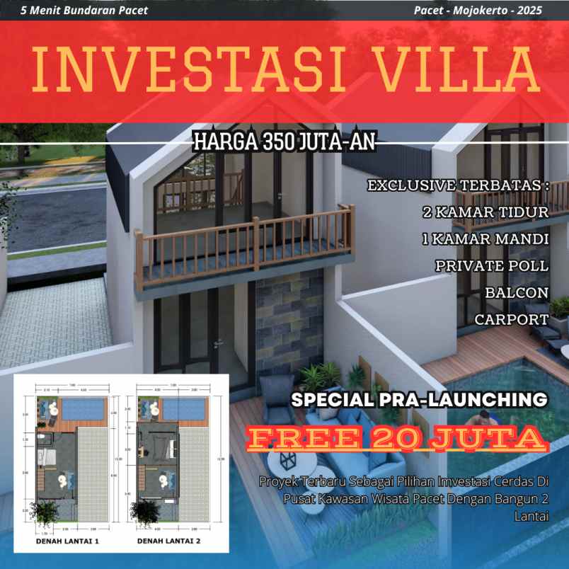 villa pacet luasan besar new cluster