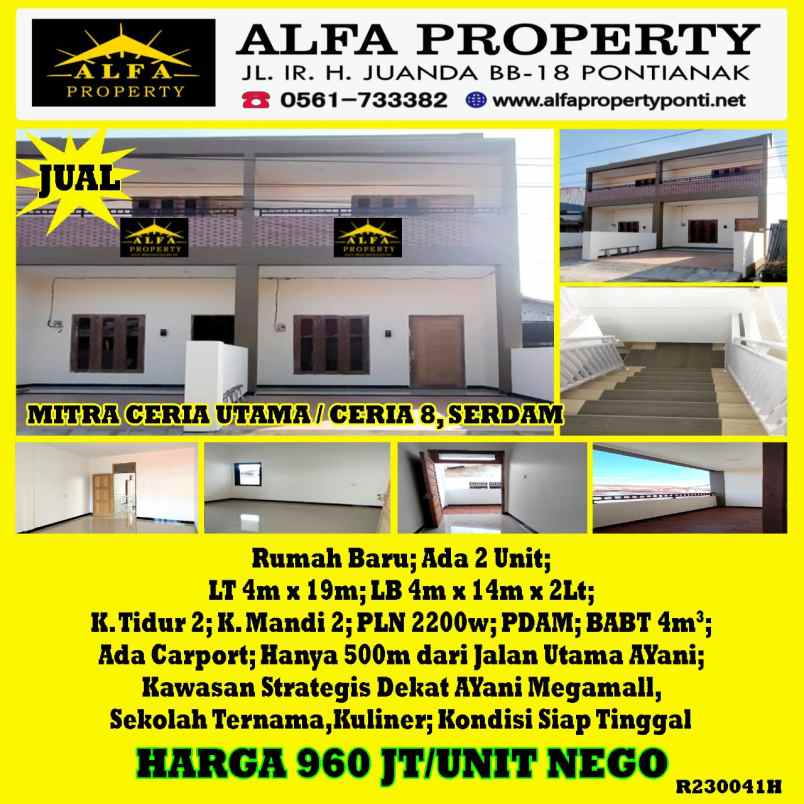 alfa property rumah ceria lestari 8 kota pontianak