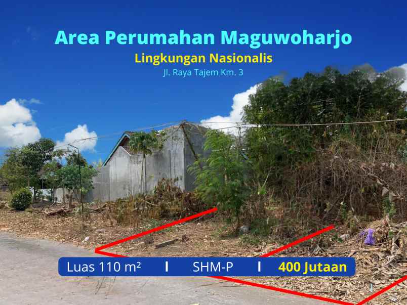 area perumahan maguwo 400 jutaan tanah shm jogja