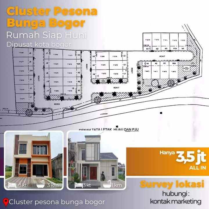 cluster pesona bunga bogor harga 700 jutaan