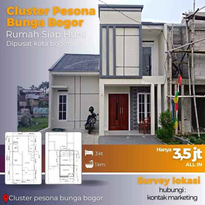 cluster pesona bunga bogor harga 700 jutaan