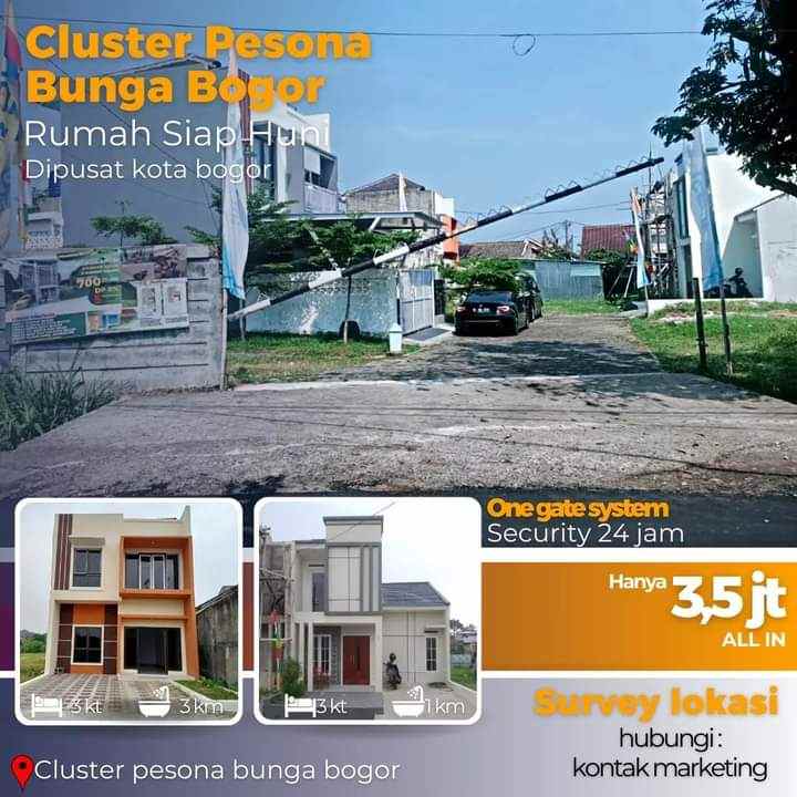 cluster pesona bunga bogor harga 700 jutaan