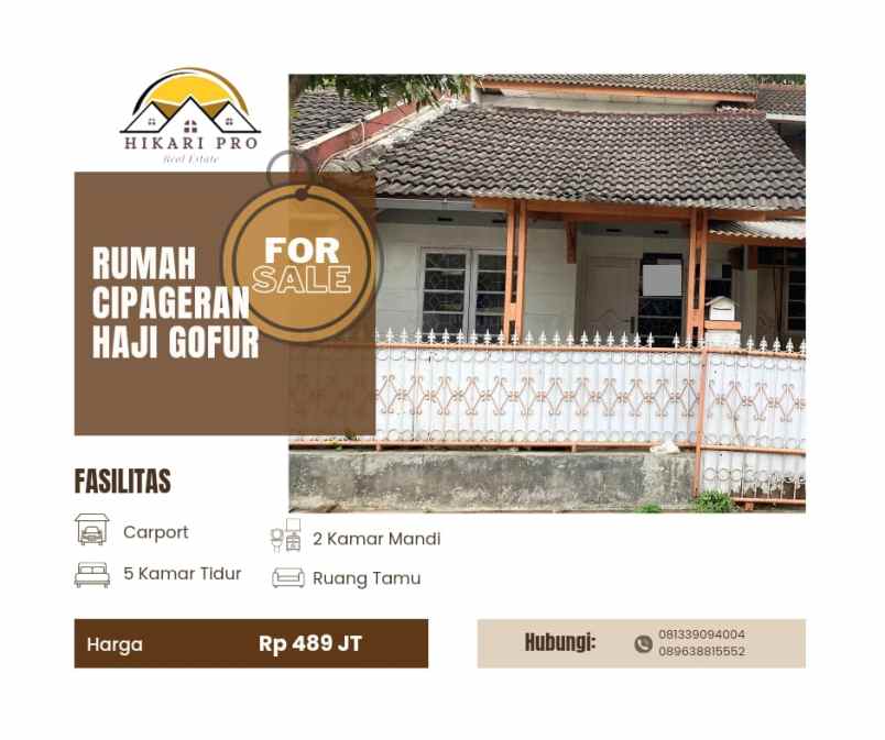 dijual cepat rumah bukit cipageran ngamprah cimahi