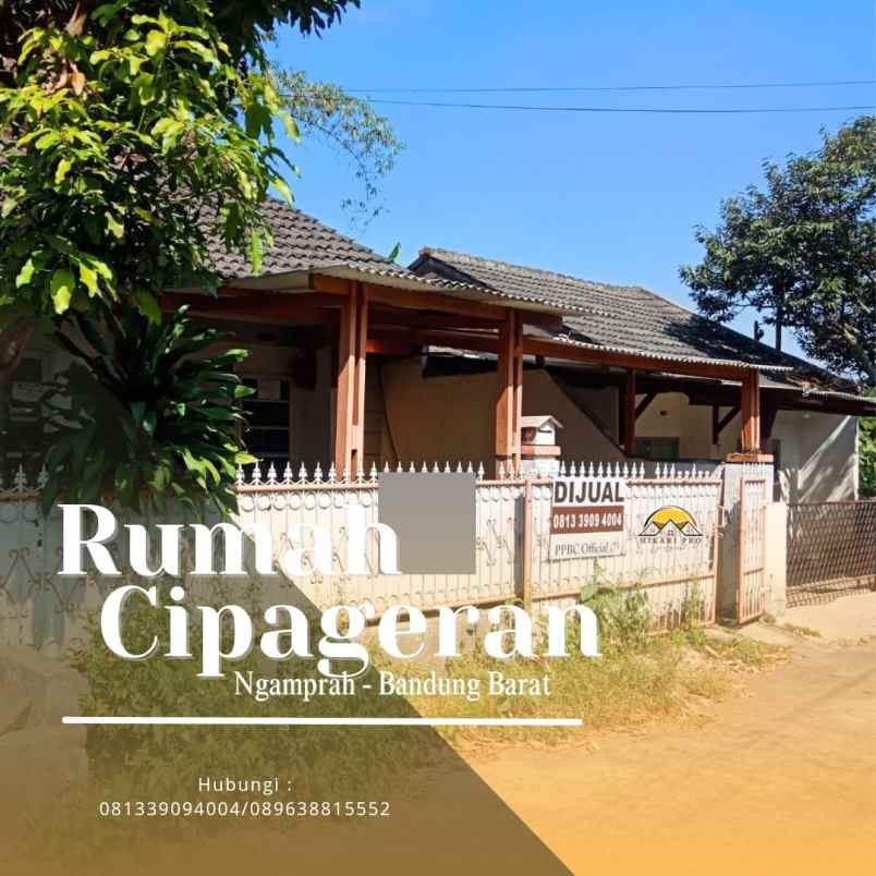 dijual cepat rumah bukit cipageran ngamprah cimahi