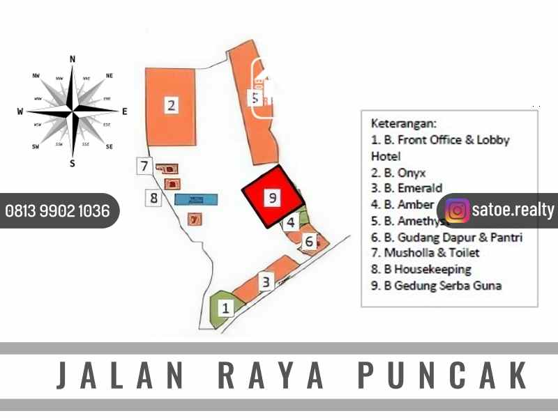 dijual hotel cisarua kabupaten bogor