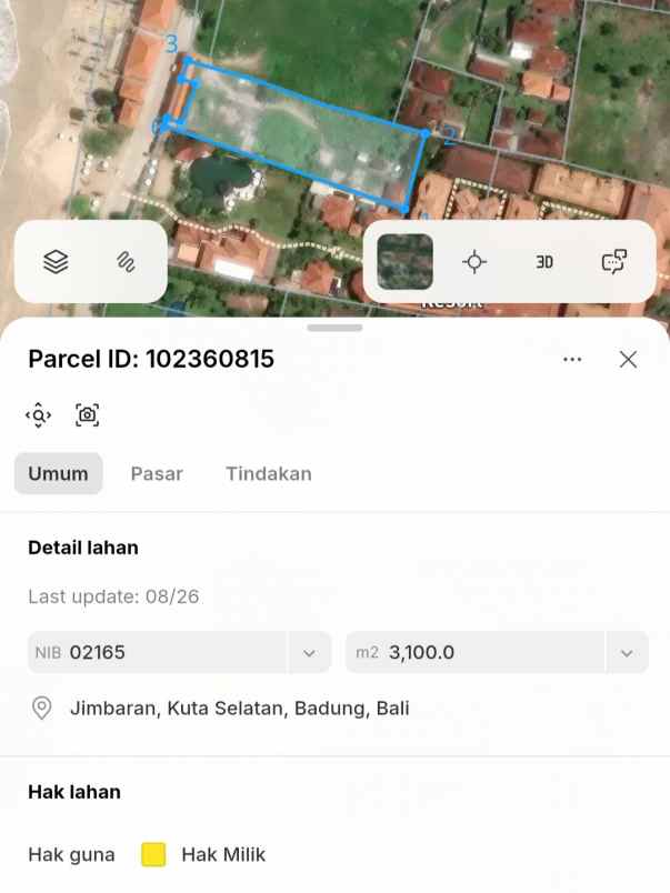 dijual hotel jl raya uluwatu