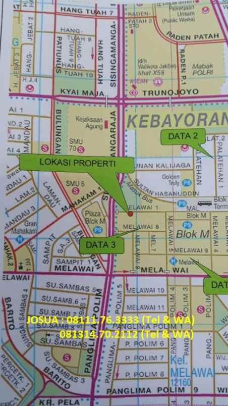 dijual kost ruko melawai kebayoran