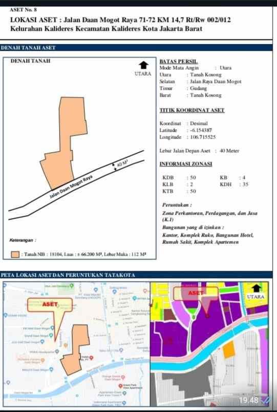 dijual lahan lokasi strategis di jakarta barat