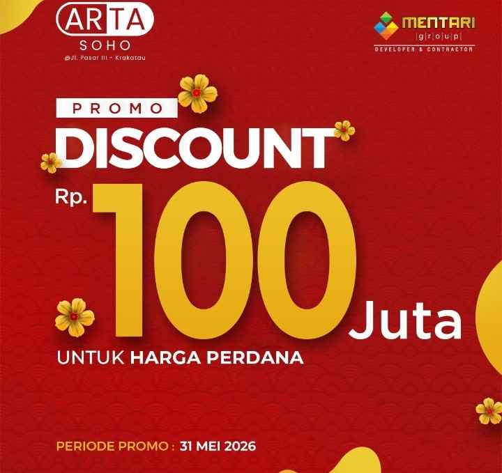 dijual ruko gudang kantor jalan pasar 3 krakatau