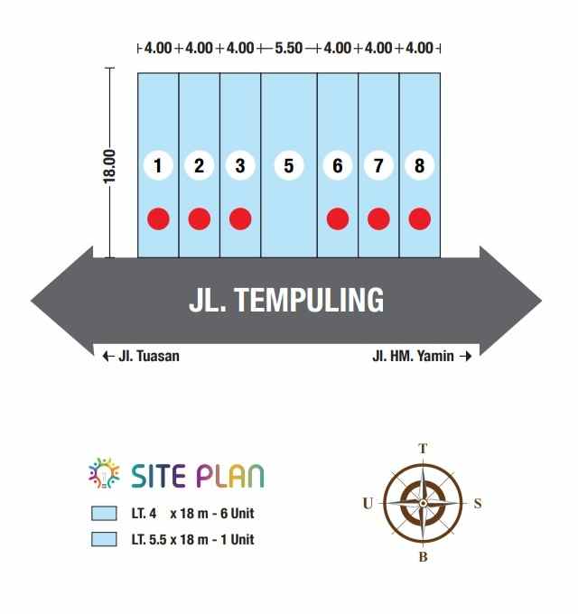 dijual ruko gudang kantor jalan tempuling tuasan