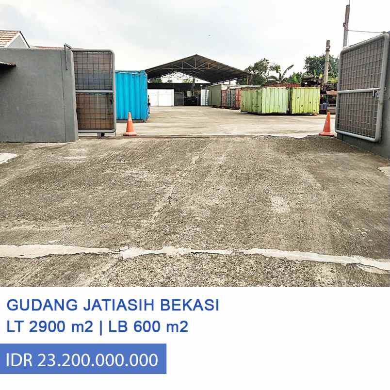 dijual ruko gudang kantor jalan utama jatiasih