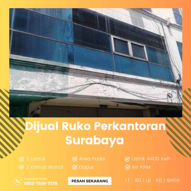 dijual ruko gudang kantor jl jemur andayani no 50