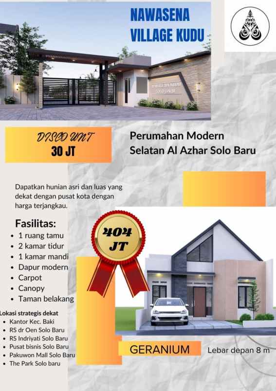 dijual rumah baki sukoharjo