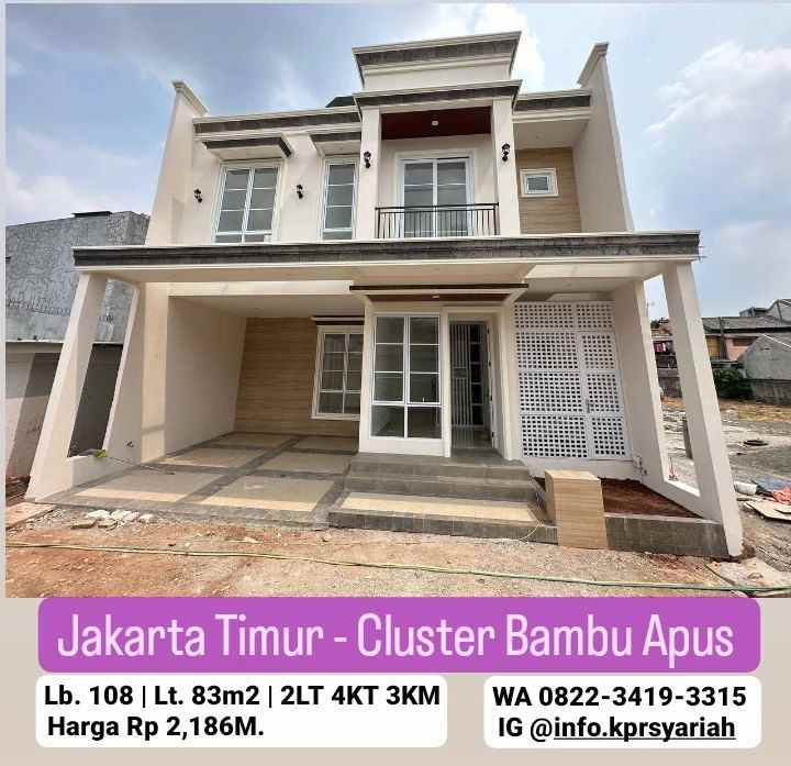 dijual rumah bambu apus