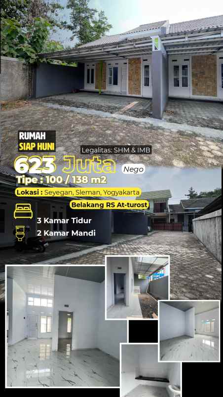 dijual rumah belakang rs atturots