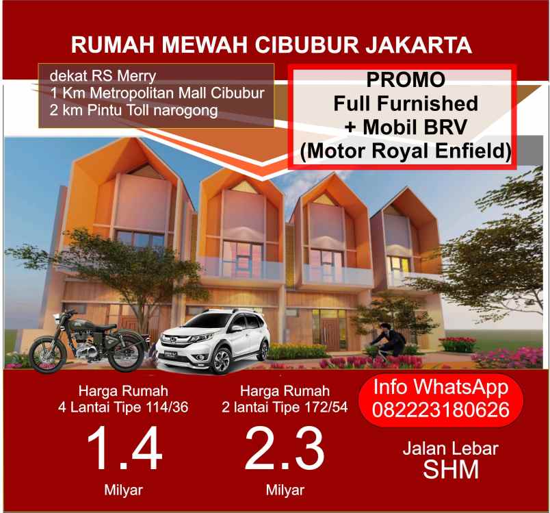 dijual rumah cibubur jakarta timur