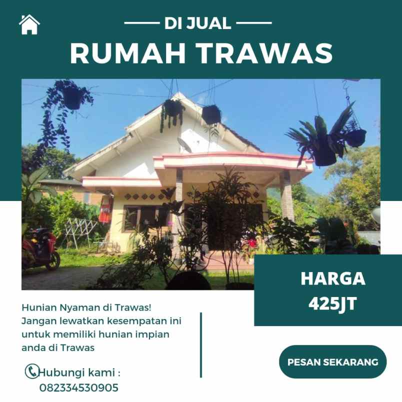 dijual rumah desa trawas kec trawas kab