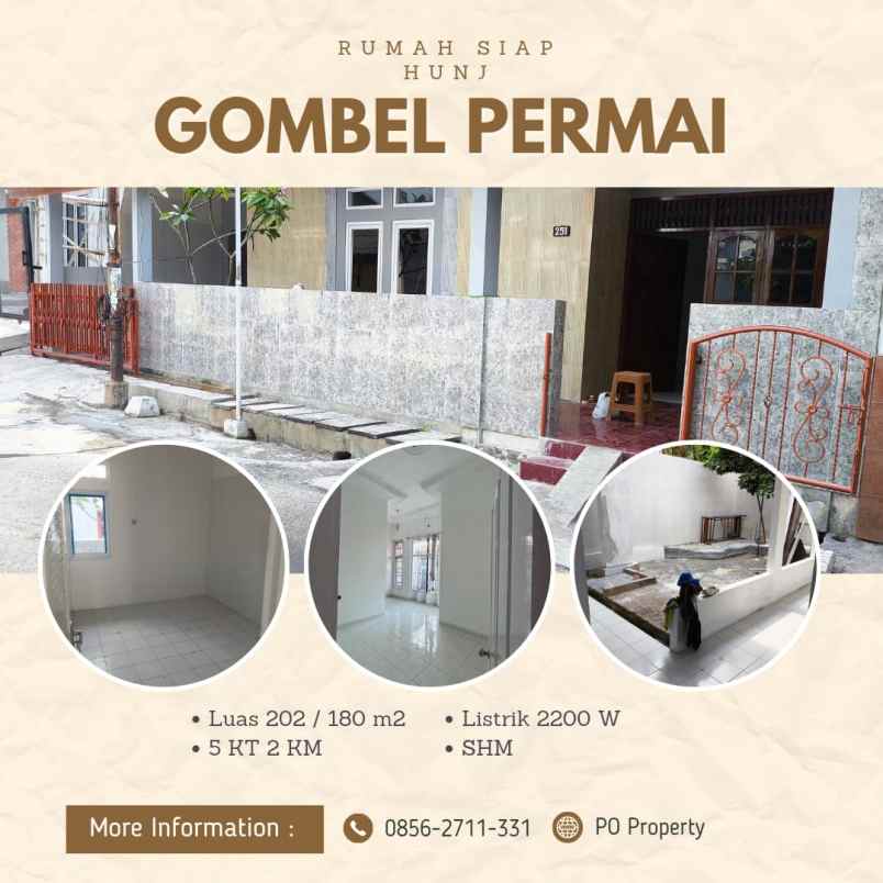 dijual rumah gombel permai