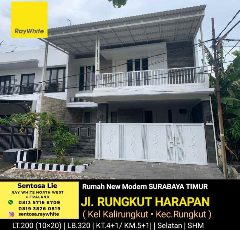 dijual rumah jalan rungkut harapan