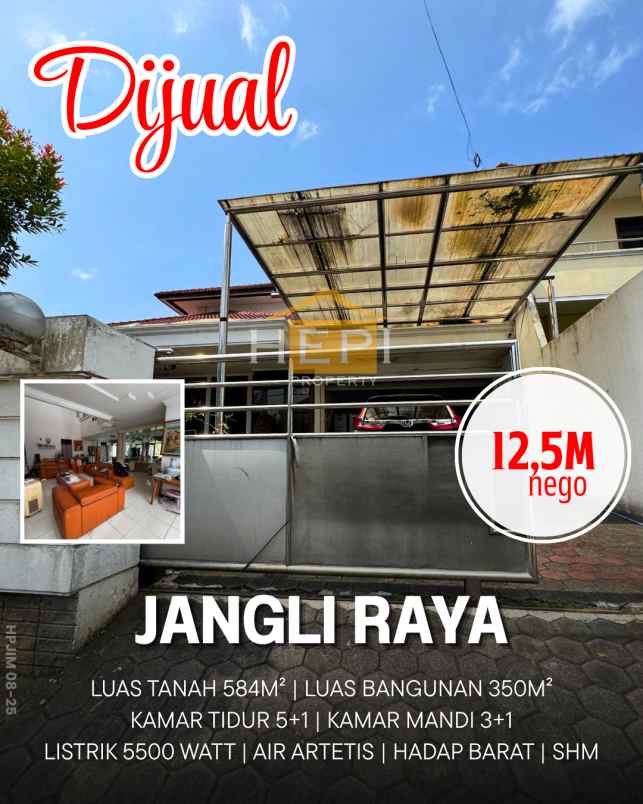 dijual rumah jangli raya candisari semarang