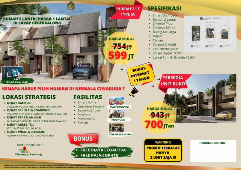 dijual rumah jl cigugur girang ciwaruga