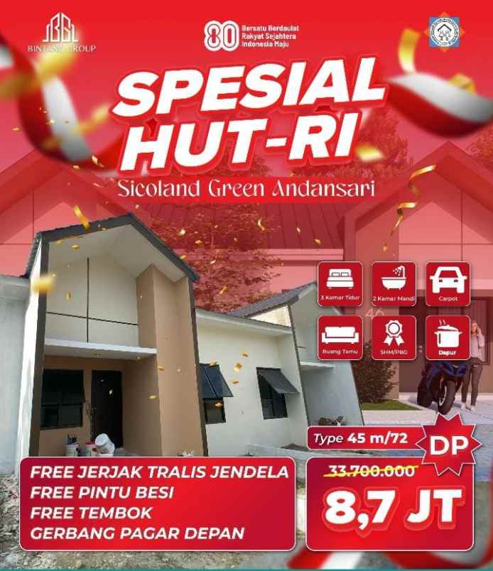 dijual rumah jl durung 1 andansari