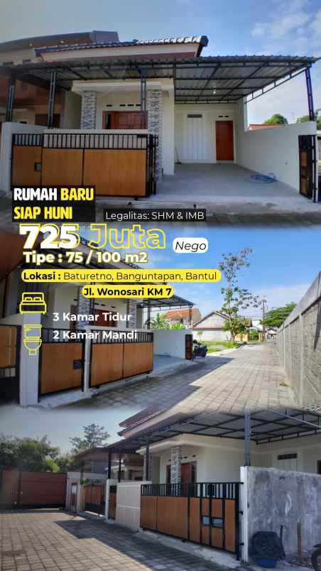 dijual rumah jl wonosari km 7