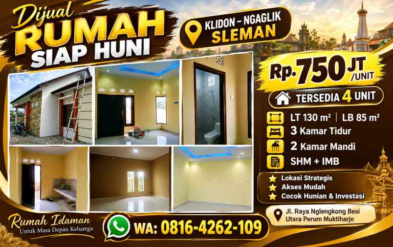 dijual rumah klidon ngaglik sleman