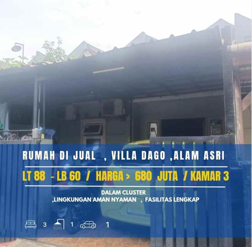 dijual rumah komplek vila dago pamulang