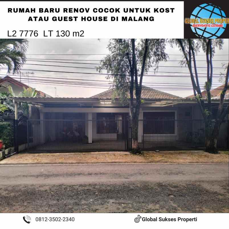 dijual rumah lowokwaru