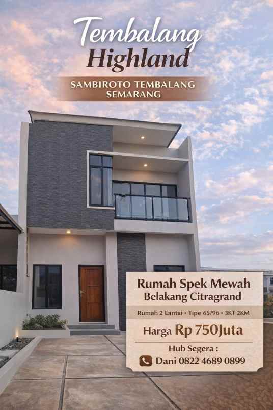 dijual rumah mangunharjo
