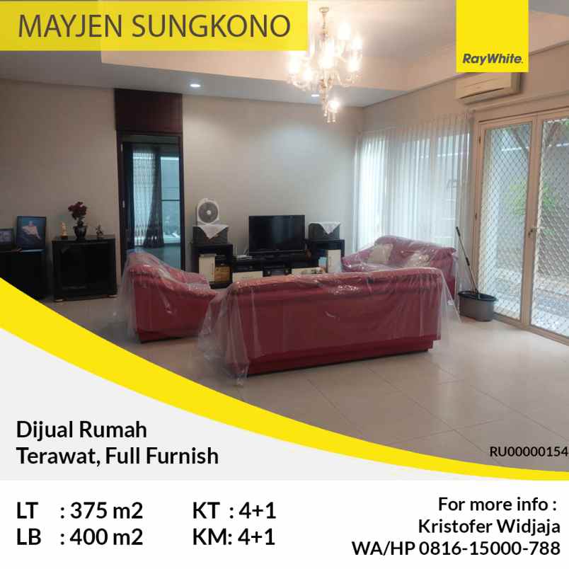 dijual rumah mayjend sungkono