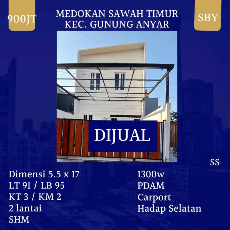 dijual rumah medokan sawah timur