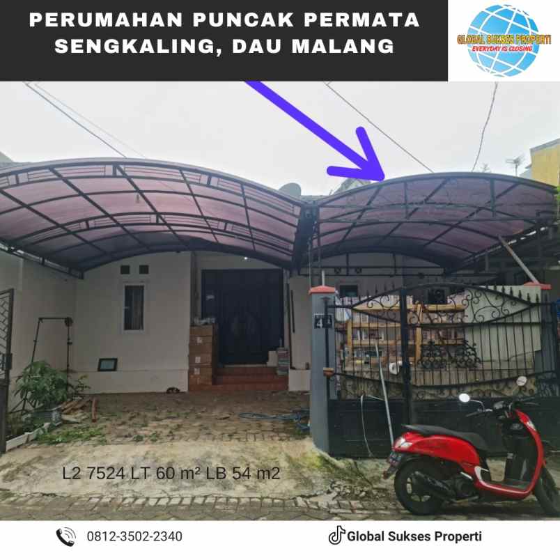 dijual rumah perumahan puncak permata